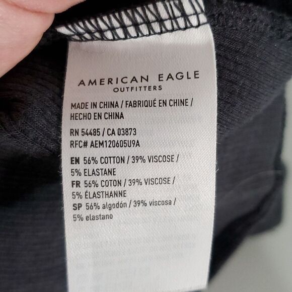 American Eagle medium dark grey long sleeve bodysuit - Picture 7 of 7